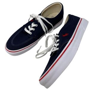 Polo Ralph Lauren Men's Size 9 Faxon X Canvas Sneakers Navy red pony New
